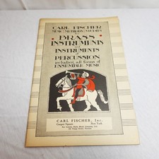 Original 1931 Rare Carl Fischer Inc. NY Music Methods Studies Brass Percussion picture