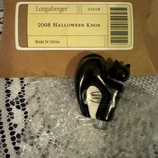 Longaberger 2008 Halloween Black Cat Knob picture