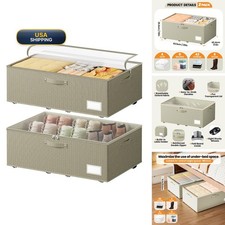 Dayacoco Under Bed Storage Wheels,10 Inches Under Bed Storage Containers,65L picture