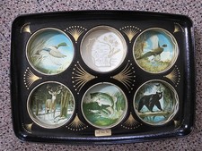 Vintage Tray of Wisconsin Country for Six Glasses and Coasters Eagle River, WI  picture