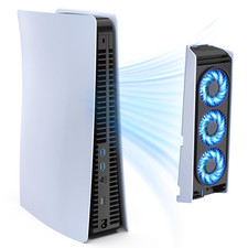Upgraded Cooling Fan for PS5 Console,Quiet & Efficient Cooler with LED Light and picture
