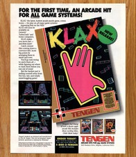 Klax Tengen Puzzle - Video Game Print Ads Poster Promo Art 1990 picture