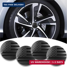 4PCS Universal Fit Black Wheel Center Caps - Snap-in Design for All VehiclesView picture