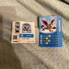 Authentic Skylanders Swap Force RARE SCRATCH Stat Card and Sticker Sheet picture