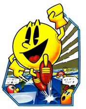 Pac Mania Arcade Side Art 2 Piece Set Laminated High Quality Reproduction picture
