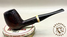 Vintage Erik Nording Unsmoked Partially Rusticated Bent Egg Pipe NOS Denmark picture