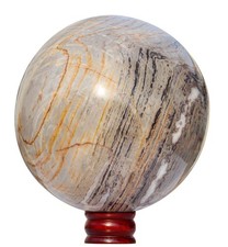 XL 215MM Natural Grey Brecciated Jasper Healing Chakra Metaphysical Sphere picture