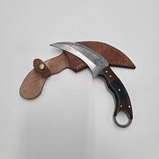 El Matador's Handforged Karambit - Damascus Steel With Wood Handle picture