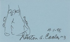 Denton Cooley- Signed Index Card picture