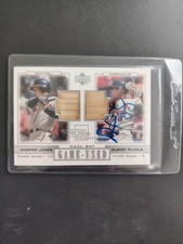 Albert pujols, chipper Jones DUAL BAT Game used 2001 PP-JP (Pujols autographed) picture