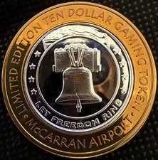 ⭐️McCARRAN AIRPORT HOTEL & CASINO Limited Edition 999% .6 Oz Pure Silver Strike picture