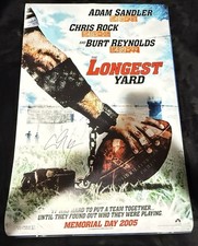 ADAM SANDLER THE LONGEST YARD  SIGNED 24x36  MOVIE POSTER AUTOGRAPHED JSA COA picture