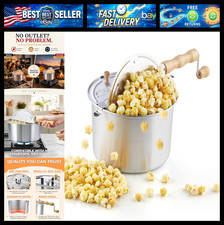 Cook N Home Stovetop Popcorn Popper 6 Quart - Hand Crank Popcorn Maker picture