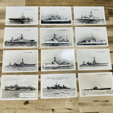 Lot of 12 Vtg WWII USN RPPC Real Photo Postcards B&W USS Houston Texas Chester picture
