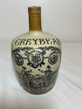 The Greybeard Heather Dew Whiskey Stoneware Jug Mitchell Bros Glasgow 1/4 Gal picture