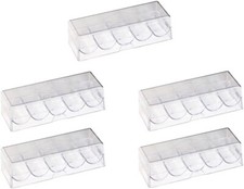 100-Piece Acrylic Poker Chip Rack with Lid. 100ct Chip Tray/Holder(Set of5) picture