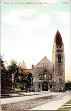 Wesley M.E. Church Minneapolis Minn. Divided Back Unposted UNP Vintage Vintage picture