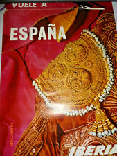 Vintage Iberia Airlines Spain Travel Poster A Moreno Espana Matador Suit 39x24 picture