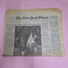 1996 New York Times Atlanta Olympics Closing Bob Dole Tax Plan Newspaper picture