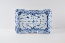 Rare Royal Copenhagen Blue Fluted Full Lace Double Lace Tray Denmark picture