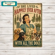 Cannabis Weed Happily Ever After Metal Sign Retro Marijuana Room Wall Plaque picture