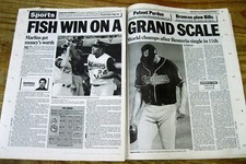 1997 newspaper FLORIDA MARLINS WIN baseball WORLD SERIES vs Cleveland Indians picture