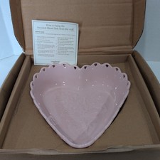 Longaberger Sweetest Heart Dish Light Pink  Item No. 31165, NIB picture
