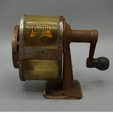 Vtg Giant Pencil Sharpener Co Chicago Industrial Hand Crank See Through picture
