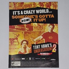 Tony Hawk's Underground 2 PS2 Xbox PC GameCube Crazy World Print Ad/Poster picture