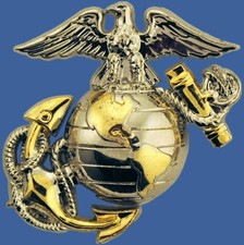 U.S MARINE CORPS EGA LAPEL HAT PIN USMC EAGLE GLOBE & ANCHOR LEFT EMBLEM picture