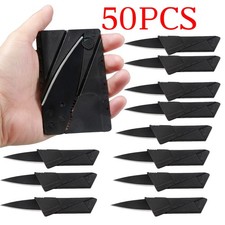 50Pack Pocket Credit Card Knives Cardsharp Wallet Thin Micro Survival Tool Knife picture
