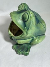 Vintage Mid Century Ceramic Green Frog Sponge Holder MCM Kitchen Decor picture