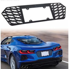 Black Aluminum Rear License Plate Frame for 2020-2026 Corvette C8 B0DRJPY18B picture