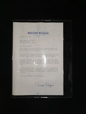 Ronald Reagan Signed Personal Letter October 29, 1968 picture