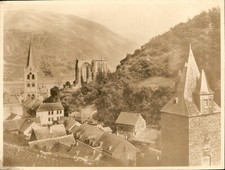 GA222 Original Photo TOWN OF BACHARACH ON THE RHINE RIVER GERMANY APPROX 1920s picture