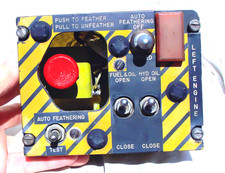 USN Grumman S-2 Tracker Pilot's Left Engine Feathering Control Panel Assembly picture