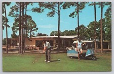Postcard Port Charlotte Florida Golf Course Old Golf Cart c1970s picture