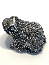 VINTAGE  STERLING  7.25 Oz WEIGHTED FROG / TOAD FIGURINE FROM  ISRAEL  RARE picture