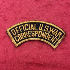 WWII OFFICIAL U.S. WAR CORRESPONDENT SHOULDER ARC Patch  VG picture