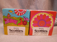 Scotties White Family Hankies Facial Tissues NOS 1973 60 Qty Two-Ply Sun Zoo VTG picture