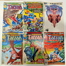 Lot of 6 Tarzan Comics Marvel Lord of the Jungle Pellucidar Edgar Rice Burroughs picture