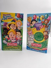 Nice LOT (2) Fisher Price LITTLE PEOPLE VHS Animals BIG DISCOVERIES Videotapes picture