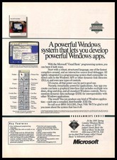 1992 Microsoft Visual Basic Powerful Windows System PRINT AD Retro Computers PC picture