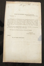 CIVIL WAR JACKSONVILLE FLORIDA CIRCULAR GENERAL WIILIAM BIRNEY 1864 picture