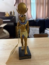 Vintage Design Toscano Ra Egyptian Sun God Statue 9 in Etched Hieroglyphics picture