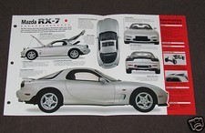 1991-1997 MAZDA RX-7 (1993) Car SPEC SHEET BROCHURE PHOTO BOOKLET picture