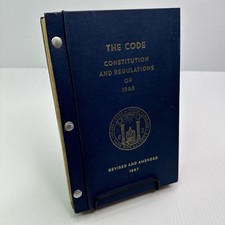 The Code Constitution and Regulations Revised 1967 Grand Lodge North Carolina picture