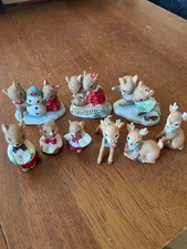 Vintage Enesco figurines Christmas - 9 figurines  picture