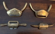 Vintage Lot (4) Brass Spokeshave Veneer Wood Working Tool picture