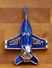 BLUE ANGELS F/A-18E Super Hornet Squadron Challenge Coin USN Flight Demo Team picture